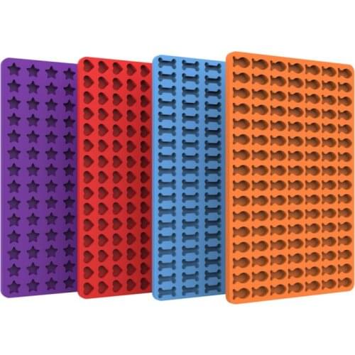 New Silicone Baking Chocolate Mold Mini Pentagonal Heart-shaped Fish Bone Dog Biscuits Snacks Ice Tray Chocolate Mold