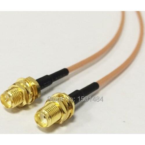 New SMA Female Jack nut Switch RP-SMA Female Jack Convertor RG316 Cable 15CM 6" Adapter for wifi antenna wholesale price
