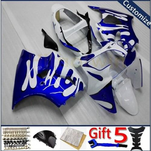 Motorcycle fairing For ZX6R 2000 2001 2002 ZX-6R ZZR600 2005 2006 2007 2008 motorcycle panels Injection mold blue flames