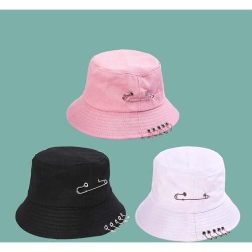 Solid Color Bucket Hat Fisherman Hat Outdoor Travel Hat Sun Cap Hats for Men and Women 85