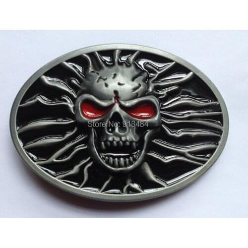 Skull belt buckle JF-BY14 suitable for 4cm wideth belt with continous stock
