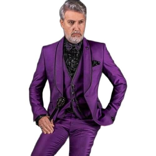 One Button Blue Peak Lapel Mens Prom Party Business Suits Blazers Groom Tuxedos Clothing Sets (Jacket+Pants+Vest+Tie) W:1090