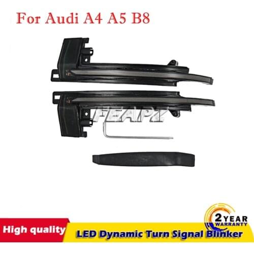 LED Dynamic Turn Signal Blinker Side Rear-View Mirror Indicator Light For Audi A4 A5 B8.5 B8 RS5 RS3 A3 8P S5 RS4 A6 Q3 A8 8K