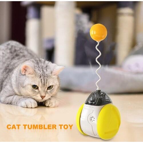 Funny Cat Toys Tumbler Swing Toys for Cats Kitten Interactive Balance Car Cat Chasing Toy With Catnip Cat Pet Products Ball Toys