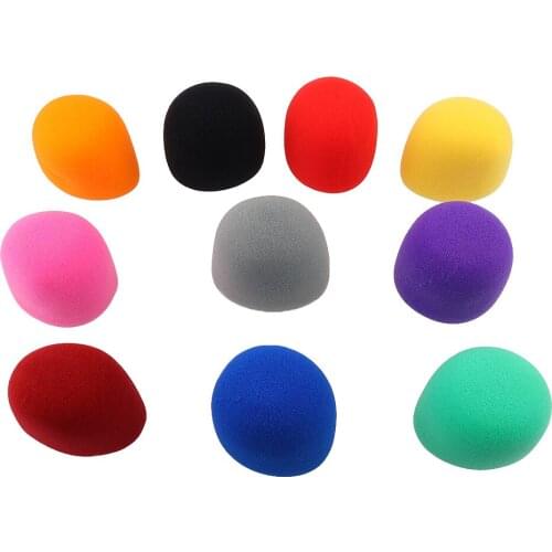 10 Pieces Mic Soft Sponge Cap Cover Windscreen Foam Protector for Meeting Room