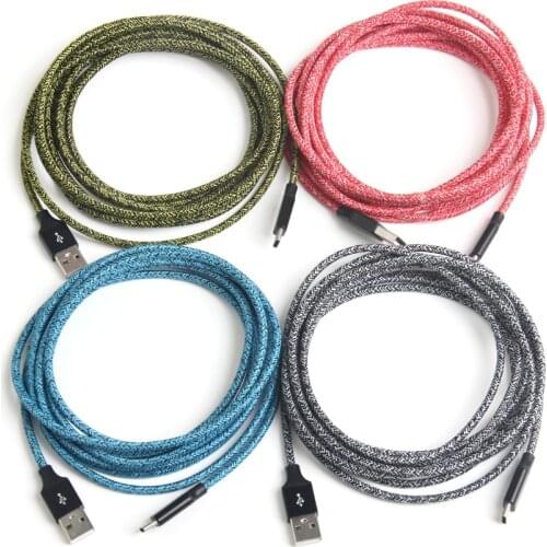 100pcs/Lot 1/2/3M Colorful Fabric Braided 8 PIN USB Cable Data Sync Charger for iPhone 5 6 6s 7 Plus 8 X SE For ipad iOS 11.x.x