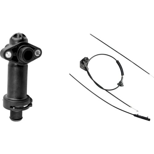 2 Pcs Car Accessories:1 Pcs Car Thermostat EGR Thermostat 11717787870 & 3Pcs Engine Hood Release Bowden Cable Wire