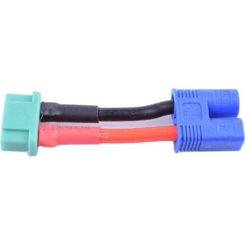 2 pcs Male EC3 To Female MPX Battery Adapter 14awg RC Battery Charging Cable 40mm