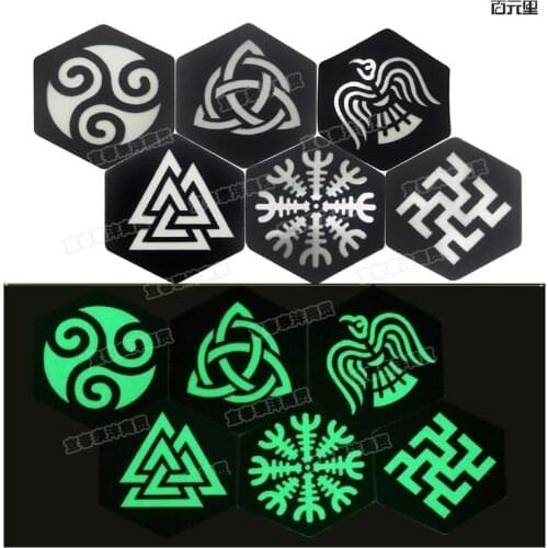 3pcs/lot Laser Cutting Luminous Compass Embroidery Patches Strange Things Clothing Decoration Accessories Diy Stiker Applique