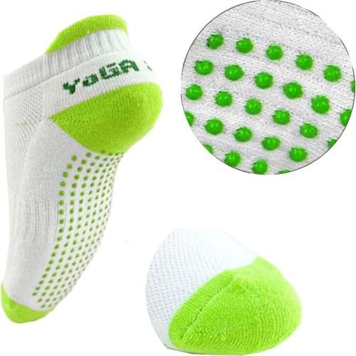 4 Pairs/Lot Women Professional Yoga Socks with Grips Anti Slip Rubber Dots for Indoor Exercise Gym Fitness Pilates Ballet Latin