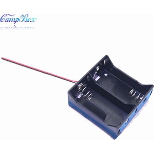 50Pcs 2xD-Type Battery Case Holder Socket Wire Junction Box With 15cm Wires