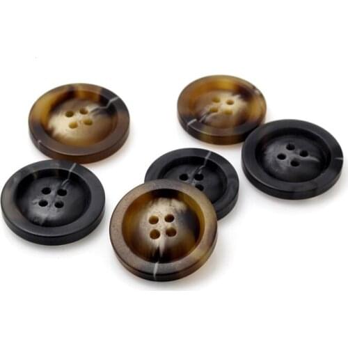 Scrapbooking Accessories High-grade Resin Coat Clothes Windbreaker Button18mm&25mm&30mm Coffee Leisure Pants Four Eye 20pcs