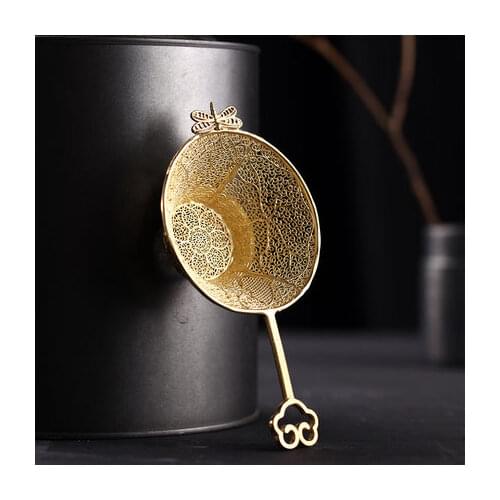 Pure copper) mesh every manual filter kung fu tea accessories creative tea strainer