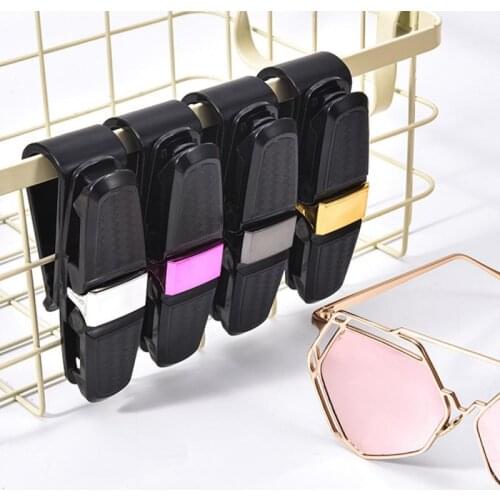 Glasses Holder Car Cd Clip Sun Visor Sunglasses Glasses Holder With Ticket Card Holder Car Interior Ornaments Spectacle Clip