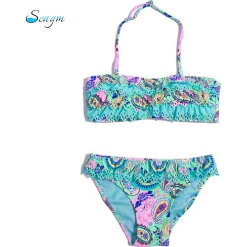 Falbala Children Bikini Set 2020 Girls Swimsuit Swimwear Bikinis Brazilian Biquini Kids Girls Bathing Suit Swimwear For Teen 272