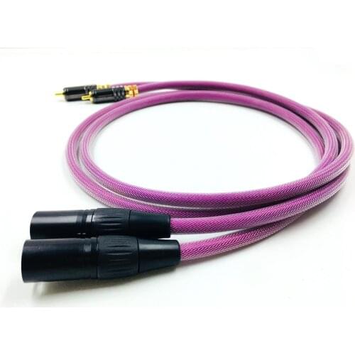 Hi-End OFC Hifi RCA Male to XLR Male Audio speaker Wire WBT-0144 RCA plug Balanced cable
