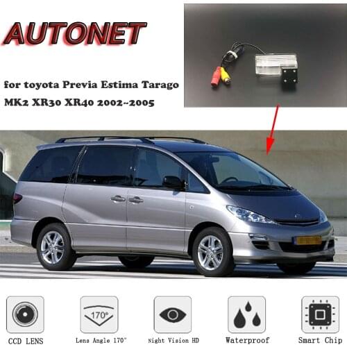 AUTONET HD Night Vision Backup Rear View camera For toyota Previa Estima Tarago MK2 XR30 XR40 2002~2005 /license plate camera