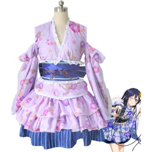 LoveLive! Sonoda Umi Yukata Kimono Dress Outfit Anime Customize Cosplay Costumes