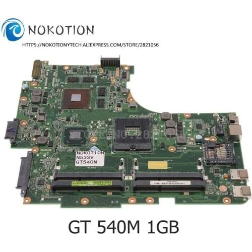Nokotion For asus N53SV laptop motherboard REV 2.1 HM65 DDR3 GT540M Tested