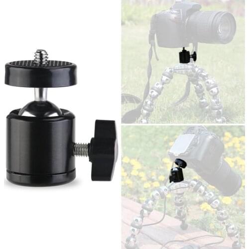 Mini 1/4 "Screw Flash Tripod Hot Shoe Mount Adapter Mount Ball For Camera Holder Bracket Holder Black Cam