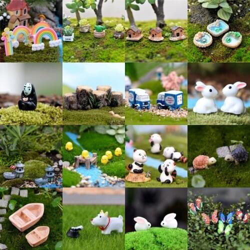 Mini Cute Animal Figurine Miniatures Crafts Ornament Fairy Garden Bonsai DIY Home Landscape Decoration Gift