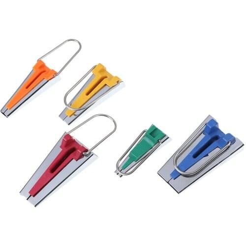 Set of 4/5 Fabric Bias Tape Maker Binding Tool Quilting Sewing 6/9/12/18/25mm SAL99