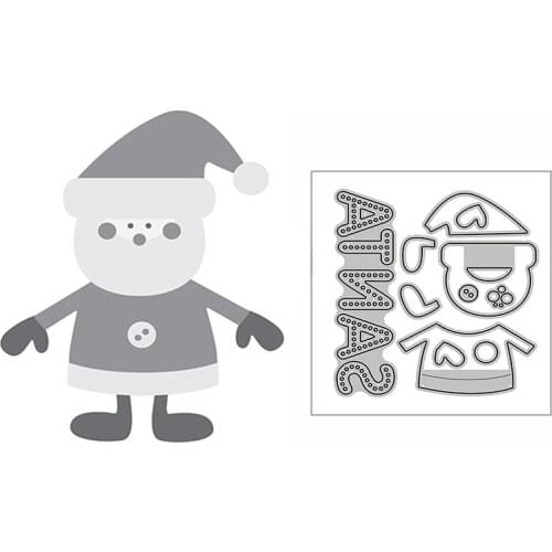 New Christmas Children Santa 2020 Metal Cutting Dies for DIY Scrapbooking and Card Making Decorative Embossing Craft No Stamps