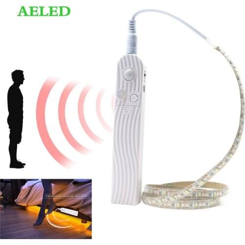 PIR Wireless Motion Sensor LED Night Light Bed Cabinet Stairs Sensor Light 2835 SMD USB 5V LED Strip night Lamp For TV Backlight