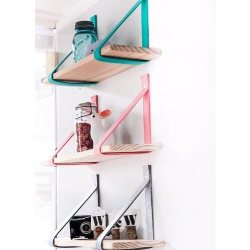 Simple Felt Cloth Wooden Decorative Wall Shelf Wood Wall Holder Rack Nordic Home Decoration Creative Craft Storage Shelf