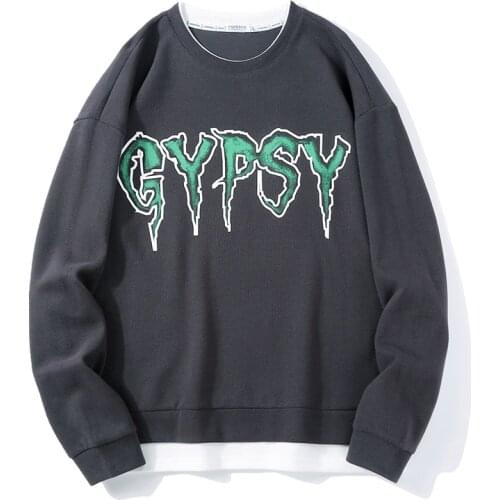 2021 Spring and Autumn Round Neck Pullover New Harajuku Mens Fashion Couple Loose Top Casual Sports Mens Pullover Men