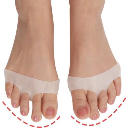 Silicone Forefoot Pads Toe Separator Cushion Pad Pain Relief Shoes Insoles Finger Toe Hallux Valgus Corrector Gel Pads Foot Care