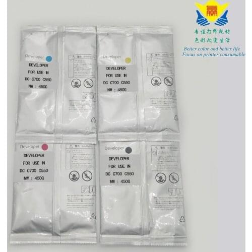 JIANYINGCHEN Compatible color Developer powder for Xeroxs DC C700 C550 C560 laser printer copier (4bags/lot) 450g per bag