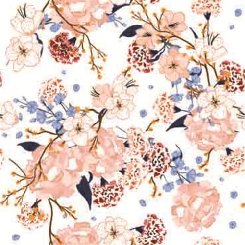 145cm*100cm Spandex swimsuit fabric for dress spring wildflower art pattern custom printing thin shirt sewing fabric
