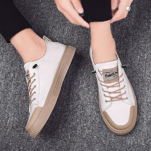 Fashion Low-top Canvas Shoes Trendy Breathable Mens Shoes Summer Comfortable Solid Color Flat Shoes Zapatos Hombre