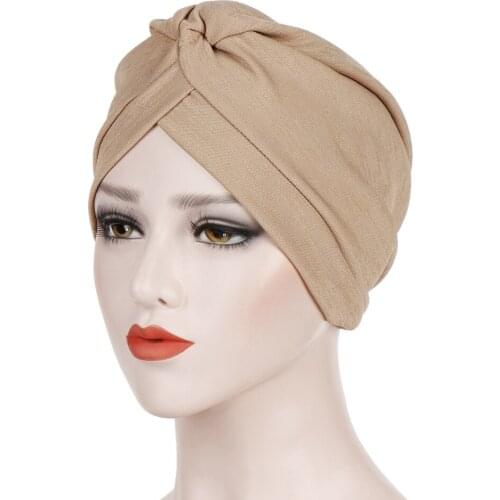 Hair Accessories for Women Stretchy Hat Turban Head Wrap Band Chemo Bandana Muslim Cross Scarf Inner Cap Islamic Headwear