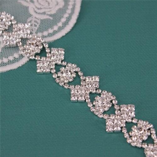 1 Yard Crystal Rhinestone Close Chain Trimming Claw Chain Jewelry Crafts DIY