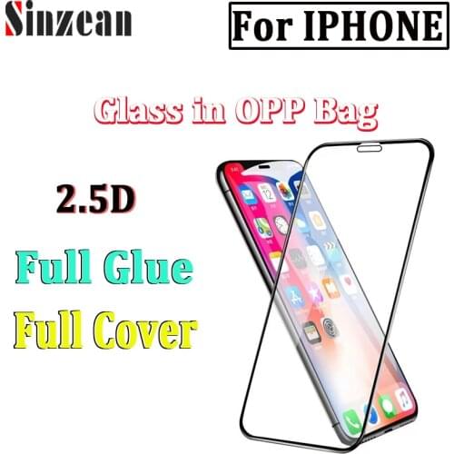 100pcs For IPHONE 13/12 Pro Max/XR/XS Full cover tempered glass For IPHONE 11 Pro/678 Plus 2.5D Full Glue Screen Protector Film