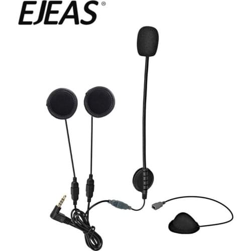 Ejeas & Vnetphone 3.5mm Jack 2 in 1 Microphone Speaker Headset for V4 V6 PRO E6 Plus Q7 Q20 Motorcycle Bluetooth Helmet Intercom