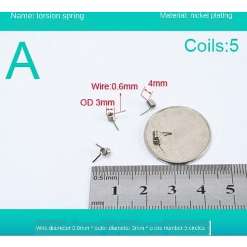 20pcs Torsion Spring Stainless steel or Spring Steel torsion springs 0.6mm wire sping tensioning torsion spring Part 1