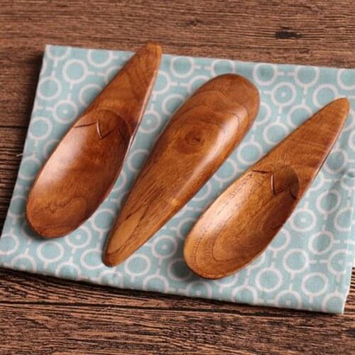 300pcs/lot Creative Japanese spoon tablespoon spoon of real wood spoon tea spoon LX0266