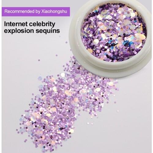 6 Box/set Gold Glitter Flakes Irregular Aluminum Foil Sequins For Nails Chrome Powder Winter Manicure Nail Art Decorations