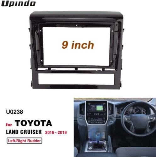 2 Din 9 Inch Car Radio Installation DVD GPS Mp5 Plastic Fascia Panel Frame for TOYOTA LAND CRUISER 2016-2019 Dash Mount Kit