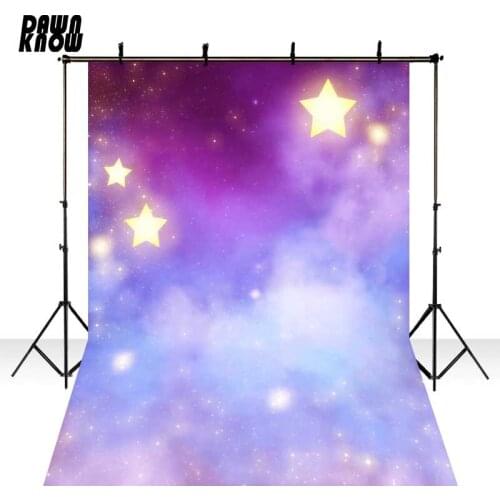 Sparkle Vinyl cloth Photography Background Purple Star New Fabric Polyester Backdrops for Children photo studio S1889