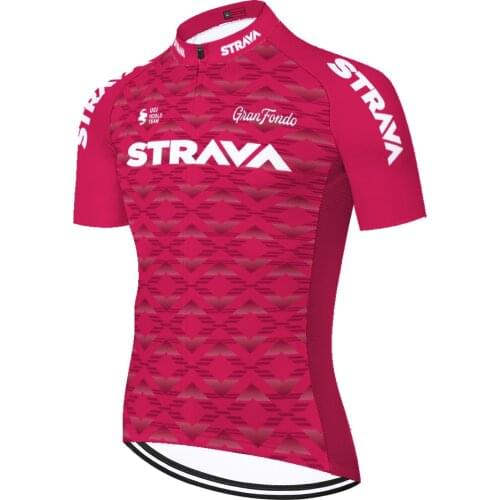 ProTeam Strava short sleeve cycling jersey ​​quick dry team bicycle jersey men ​Summer breathable maglia ciclismo uomo