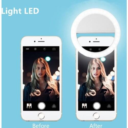 Selfie LED Ring Fill Light Portable Mobile Phone 36 LEDS Selfie Lamp 3 Levels Lighting Luminous Ring Clip For All Cell Phones