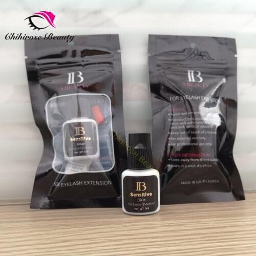 Korea IB glue 5 bottles Sensitive Glue fast drying Individual eyelash extensions glue black cap 5ml/bottle