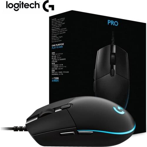 Logitech mouse G PRO wired gaming mouse by logitech with 16000DPI HERO sensor for PC mouse gamer play overwatch Starcraft War3