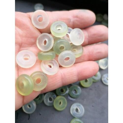 Natural jade jade safe deduction road pass pendant female necklace baby pendant DIY abacus beads