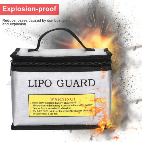 Lipo Battery Safe Bag Fireproof Explosionproof Bag RC Guard Safe Portable Storage Handbag Guard Charge Protecting Bag RC Parts