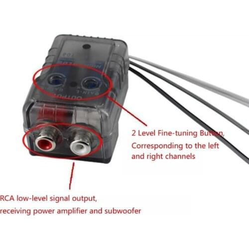 High Level Speaker Signal to Low Level RCA Adapter High to Low Converter L41A